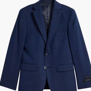 ANDREW MARK Kids skinny fit stretch blue suit